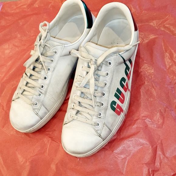 Authentic Gucci Ice Blade distressed white snikers - Picture 4 of 14